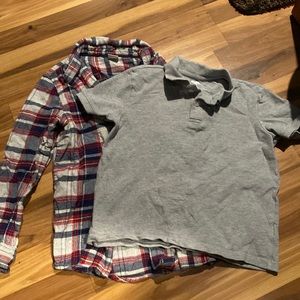 Boys old navy polo crazy 8 flannel